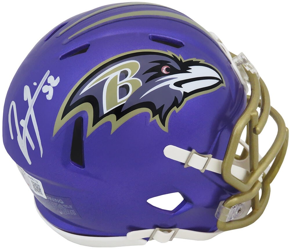 Ray Lewis Autographed Baltimore Ravens Flash Mini Helmet Beckett COA (1 of 1)