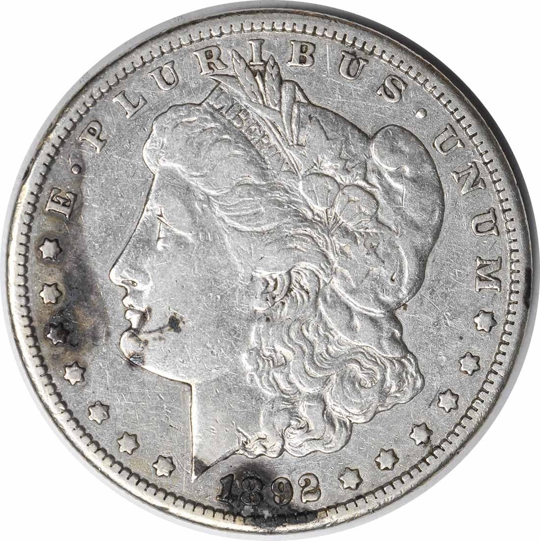 1892-CC Morgan Silver Dollar VF Uncertified 90% Silver Coin (1 of 2)