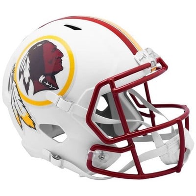Washington Redskins Full Size Speed Replica Helmet Flat White Riddell: Washington Redskins Full Size Speed Replica Helmet Flat White Riddell Showcase your team spirit with this Washington Redskins flat white matte Riddell full size speed replica football helmet. This bra