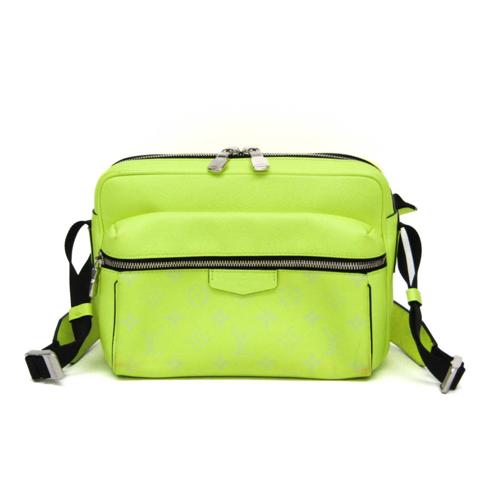Outdoor Messenger Bag in Yellow Monogram Taigarama Canvas by Louis Vuitton: Outdoor Messenger Bag in Yellow Monogram Taigarama Canvas by Louis Vuitton The Louis Vuitton Outdoor Messenger Bag in Monogram Taigarama features a vibrant yellow canvas exterior. Designed for unisex 