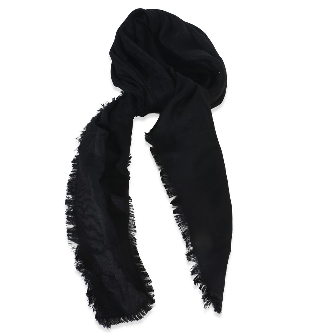 Monogram Shine Shawl Black Silk Wool Scarf by Louis Vuitton: Monogram Shine Shawl Black Silk Wool Scarf by Louis Vuitton This Louis Vuitton Monogram Shine Shawl features a luxurious blend of black silk and wool, adorned with the iconic monogram pattern. Designe