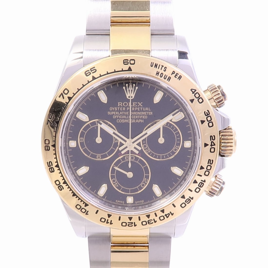 ROLEX Daytona 116503 Black Dial Automatic Men's Wristwatch: ROLEX Daytona 116503 Black Dial Automatic Men's Wristwatch This ROLEX Daytona 116503 is a sophisticated men's wristwatch crafted from 18K yellow gold and stainless steel. Featuring an automatic windin