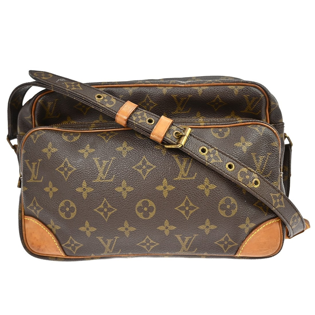 Louis Vuitton Nile Monogram Canvas Leather Crossbody Shoulder Bag M45244 (1 of 16)
