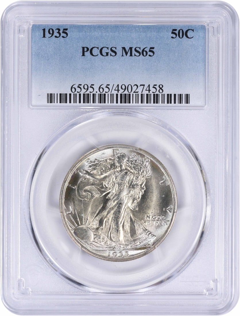 PCGS MS65 1935 Liberty Walking Half Dollar Silver (1 of 2)
