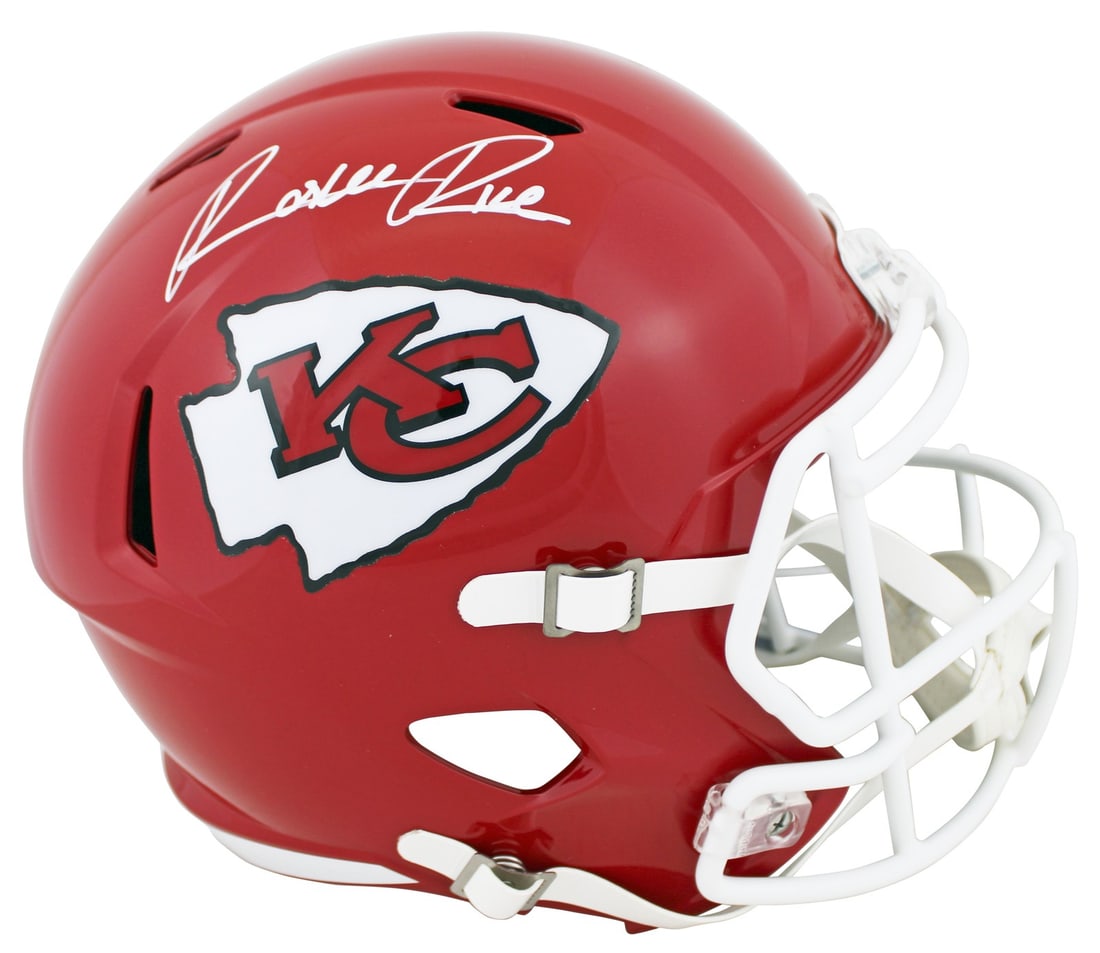 Rashee Rice Signed Riddell Full Size Helmet Kansas City Chiefs BAS Authenticated: Rashee Rice Signed Riddell Full Size Helmet Kansas City Chiefs BAS Authenticated This authentic Riddell full-size Speed replica helmet has been personally signed by Rashee Rice of the Kansas City Chie