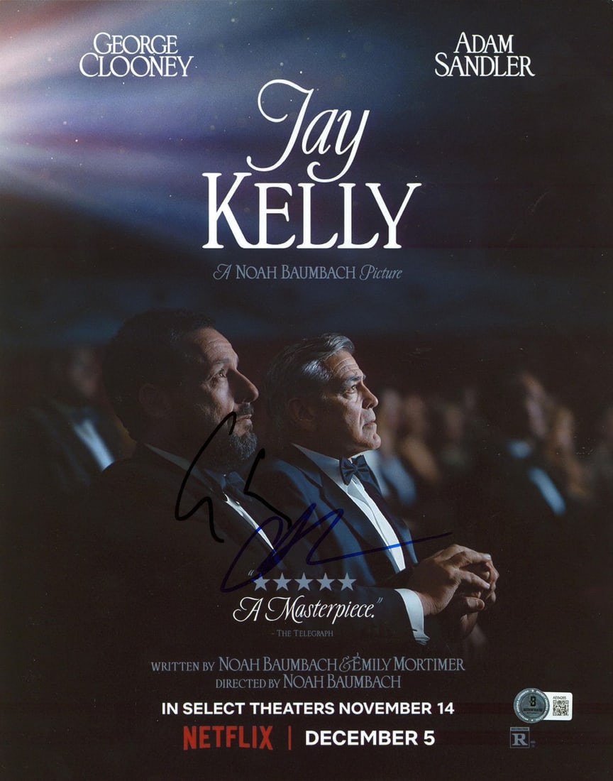 11x14 Photo Signed by George Clooney and Adam Sandler with Beckett COA (1 of 2)
