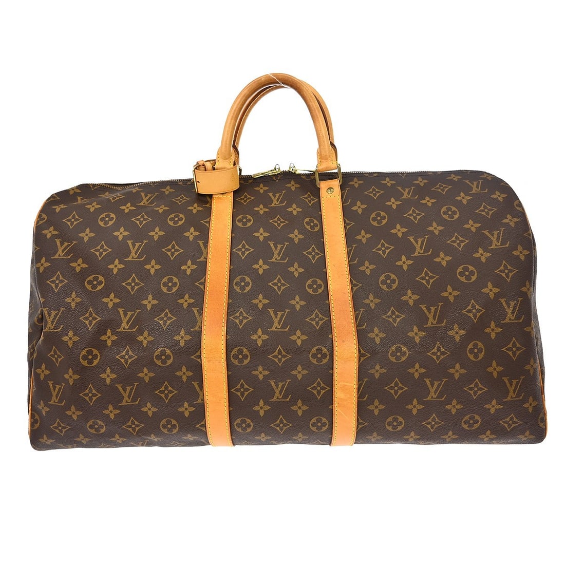 Louis Vuitton Keepall 55 Monogram Canvas Extra Large Travel Duffle Bag: Louis Vuitton Keepall 55 Monogram Canvas Extra Large Travel Duffle Bag The Louis Vuitton Keepall 55 is a vintage extra-large travel duffel bag featuring the iconic monogram canvas leather exterior. De