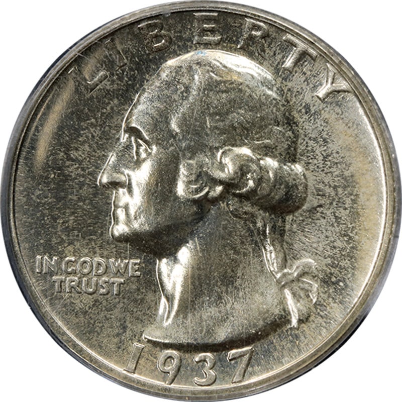 1937 Silver Washington Quarter Proof PCGS PR66 Certified Coin: 1937 Silver Washington Quarter Proof PCGS PR66 Certified Coin This 1937 Washington Quarter Proof is certified by PCGS with a grade of PR66, indicating high quality and preservation. The coin features 