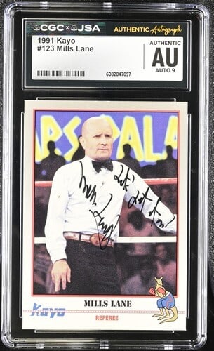 Mills Lane Autographed 1991 Boxing Card with CGC and JSA Authentication (1 of 2)