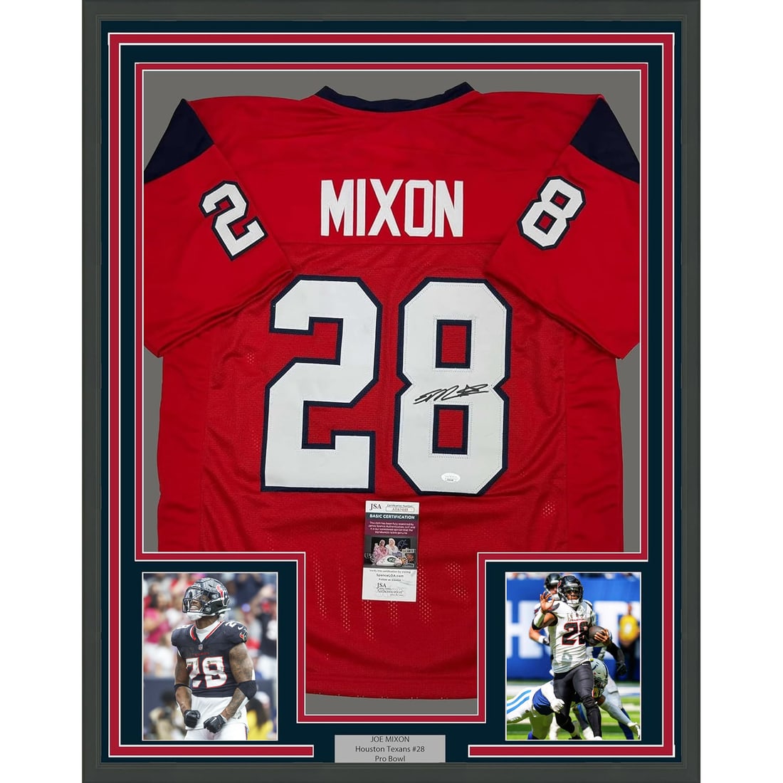 Framed Joe Mixon Autographed Houston Texans Jersey with JSA COA (1 of 2)