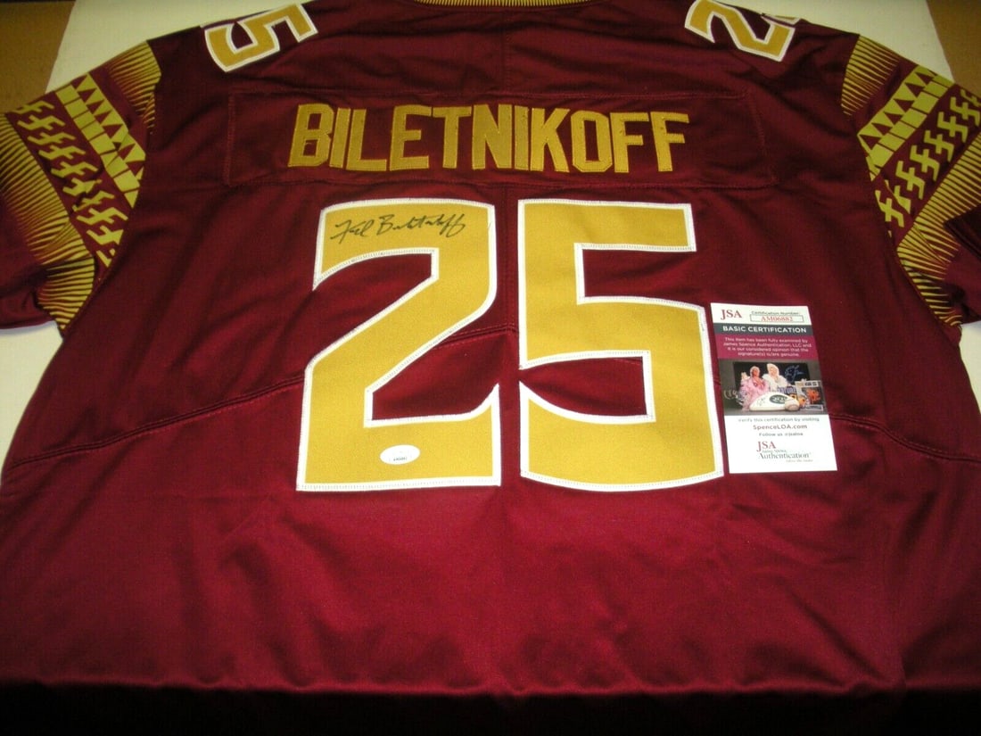 Nike Florida State Jersey Signed by Fred Biletnikoff with JSA COA (1 of 2)