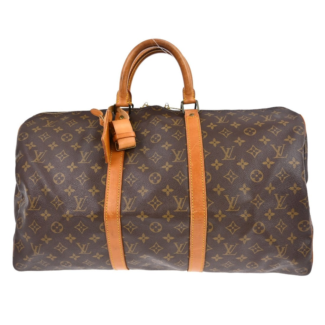 Keepall Monogram Canvas Travel Bag by Louis Vuitton: Keepall Monogram Canvas Travel Bag by Louis Vuitton This Louis Vuitton Keepall bag features the iconic Monogram canvas in brown. Designed as a unisex travel accessory, it is crafted from durable canva