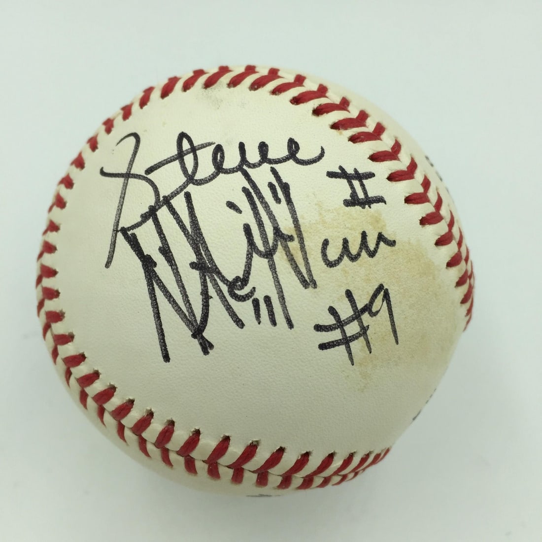 Rare Steve McNair Rookie Signed NL Baseball with JSA COA (1 of 6)