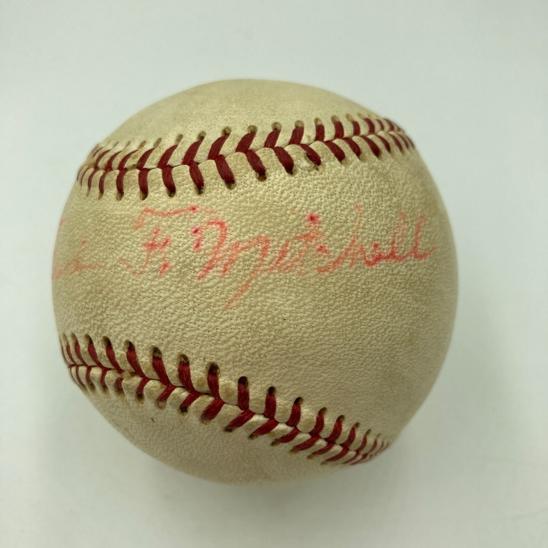 Fred Mitchell Signed Baseball First Red Sox Game JSA Authenticated - 2