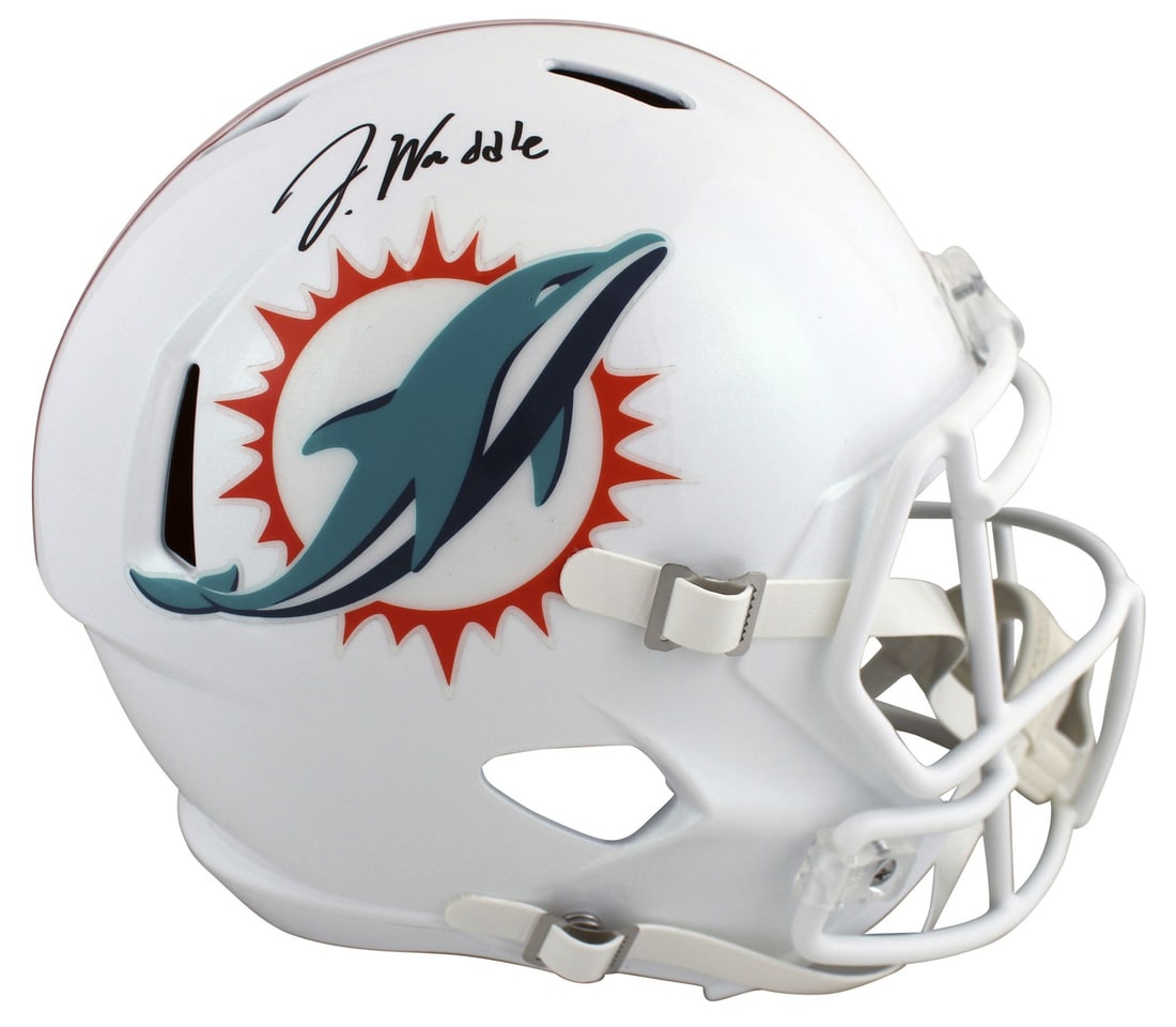Jaylen Waddle Miami Dolphins Signed Full Size Speed Helmet Fanatics Authenticated: Jaylen Waddle Miami Dolphins Signed Full Size Speed Helmet Fanatics Authenticated This authentic full-size Speed Replica helmet is a must-have for any Miami Dolphins fan. Personally signed by star pla