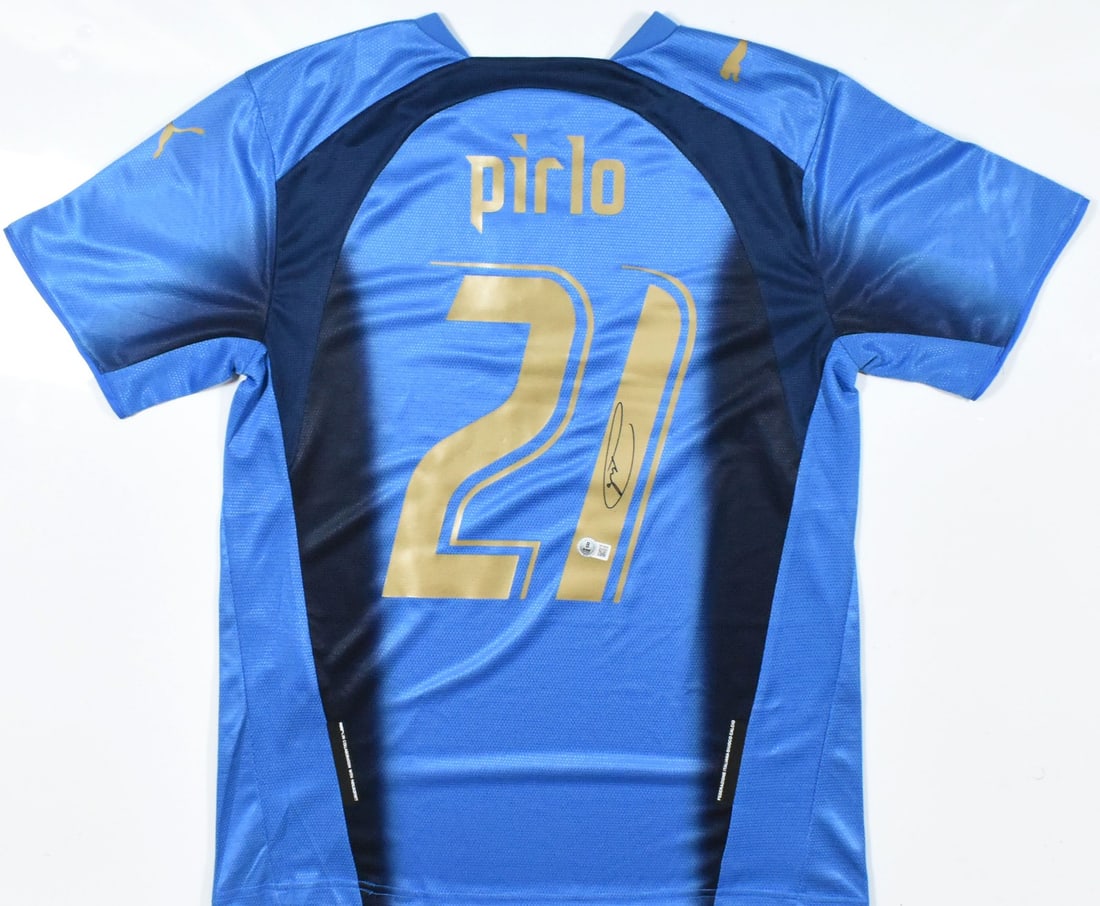 Italy Home Jersey Signed by Andrea Pirlo with Beckett Authentication (1 of 3)