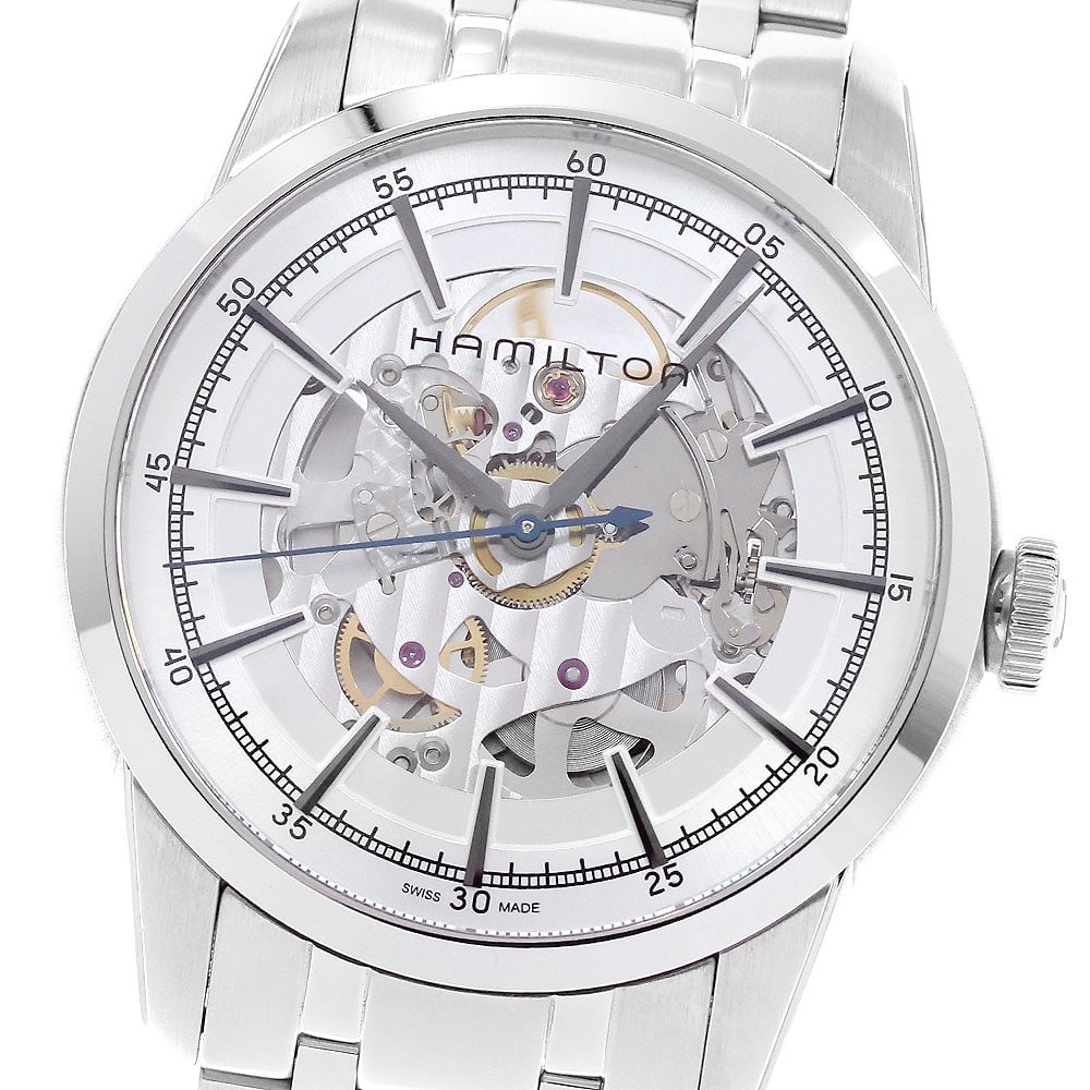 Hamilton Railroad Automatic Skeleton Stainless Steel Men's Wristwatch (1 of 7)