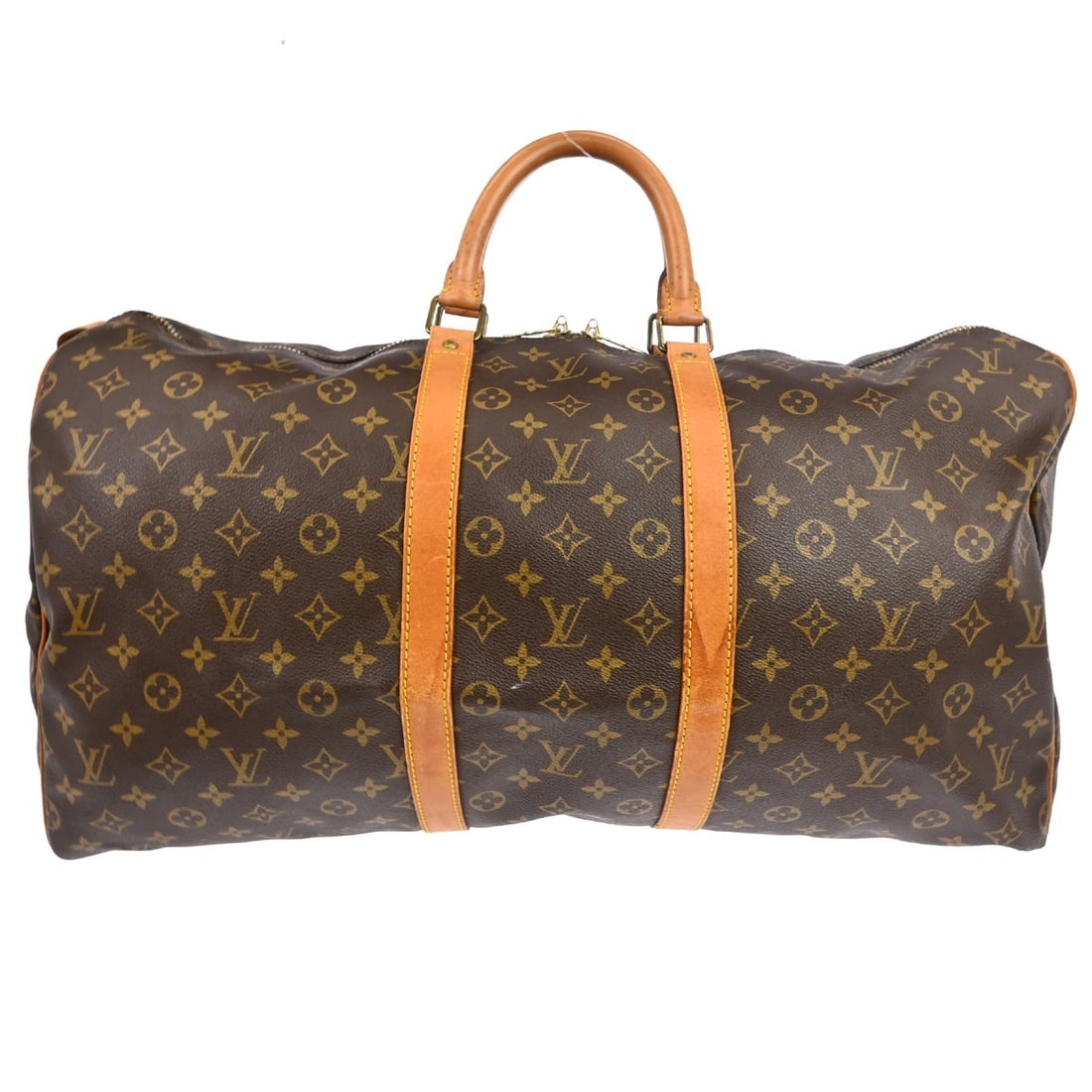 Louis Vuitton Keepall 55 Monogram Canvas Extra Large Duffle Bag: Louis Vuitton Keepall 55 Monogram Canvas Extra Large Duffle Bag The Louis Vuitton Keepall 55 is a vintage extra-large travel handbag crafted from the brand's iconic monogram canvas leather. It feature