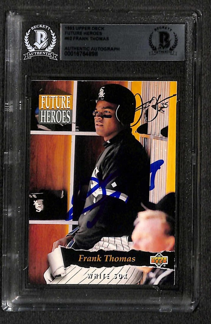 1993 Upper Deck Future Heroes Card 62 Frank Thomas Autographed Beckett Authenticated (1 of 1)