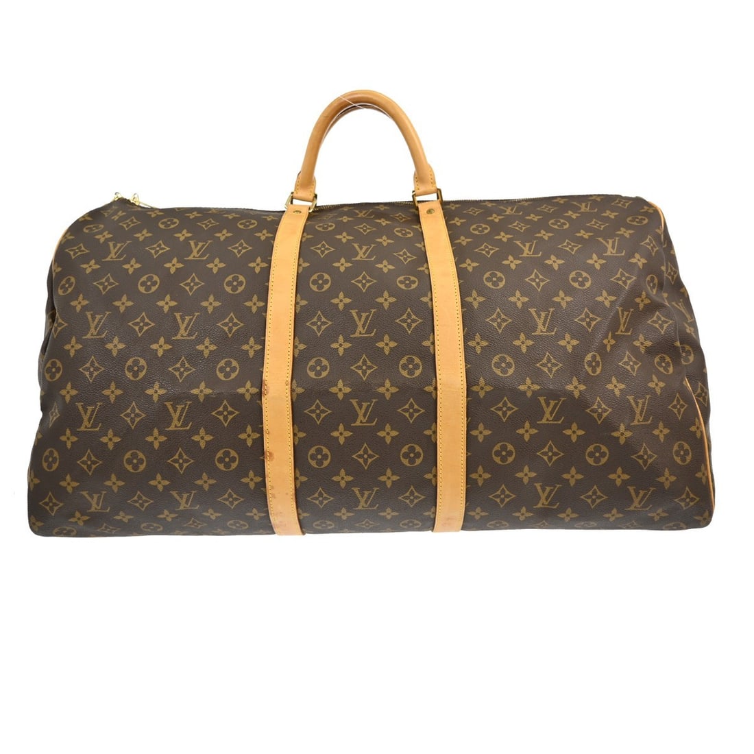 Louis Vuitton Keepall Bandouliere 60 Monogram Canvas Extra Large Travel Bag: Louis Vuitton Keepall Bandouliere 60 Monogram Canvas Extra Large Travel Bag This Louis Vuitton Keepall Bandouliere 60 is an extra-large duffle bag crafted from monogram canvas leather in brown. Design