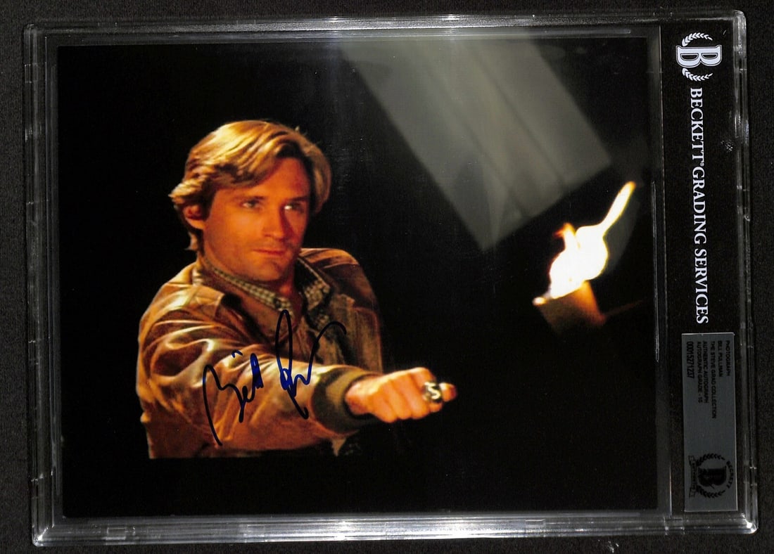 Bill Pullman Signed 8x10 Spaceballs Photo Auto Grade 10 Beckett: Bill Pullman Signed 8x10 Spaceballs Photo Auto Grade 10 Beckett This autographed 8x10 color photograph features Bill Pullman, known for his role as Lone Star in the cult classic film Spaceballs. The s