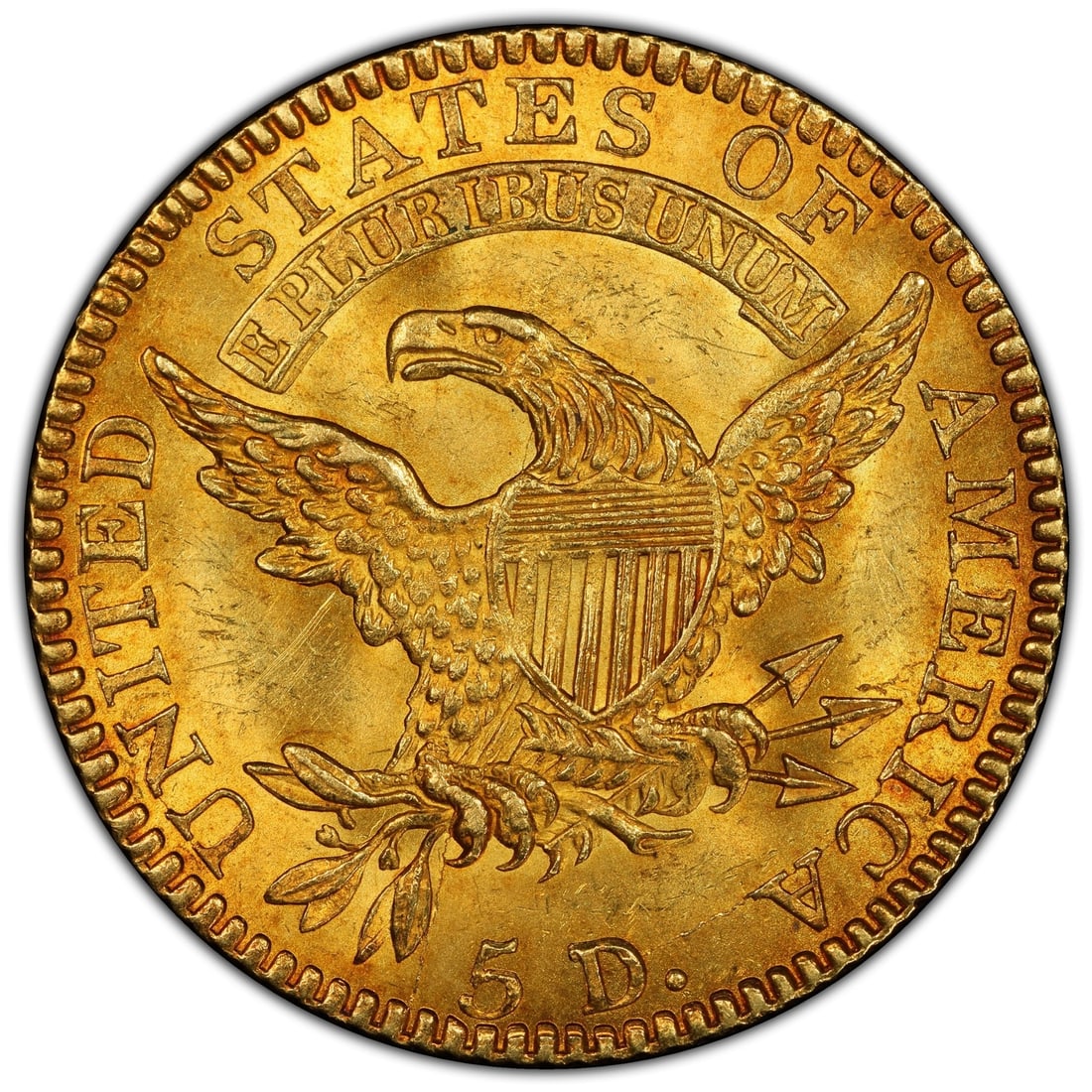 1818 Half Eagle PCGS MS63 Plus CAC Capped Bust - 3
