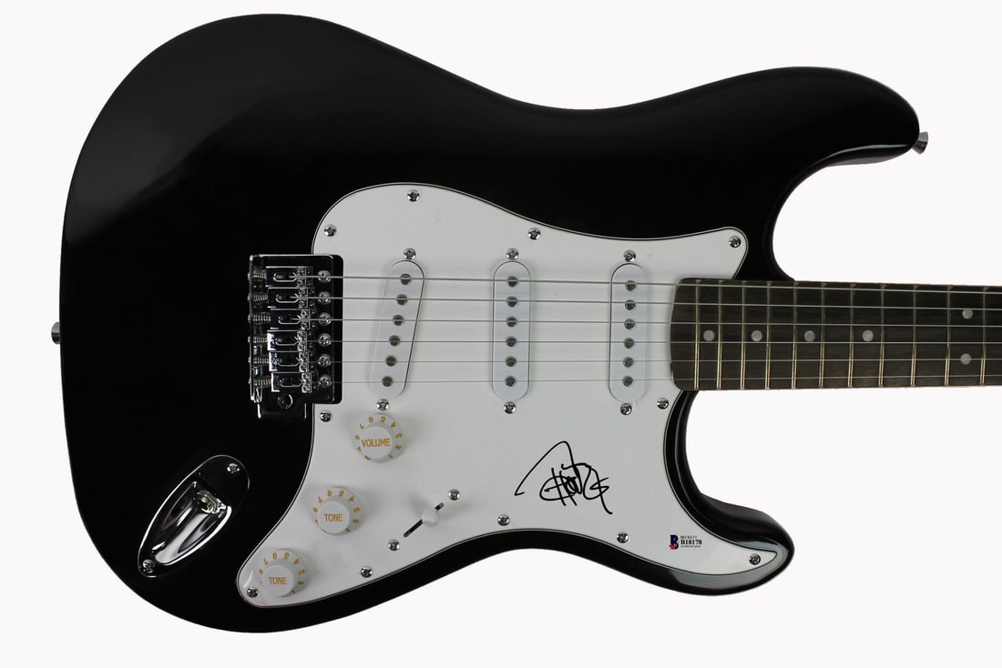 Tommy Chong Signed Black Electric Guitar with Beckett COA (1 of 3)