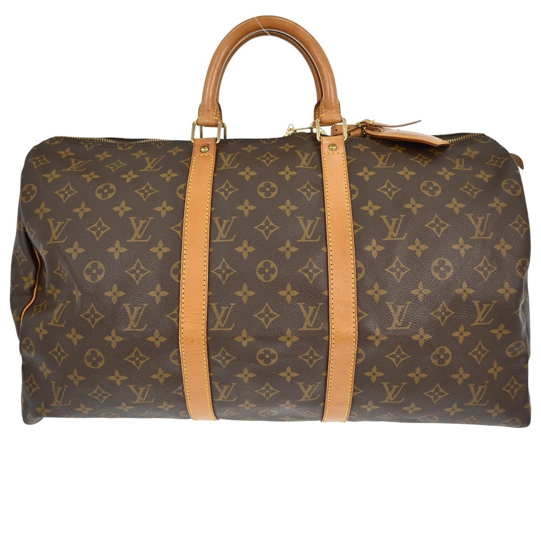Louis Vuitton Monogram Canvas Keepall Unisex Travel Bag 50cm: Louis Vuitton Monogram Canvas Keepall Unisex Travel Bag 50cm This Louis Vuitton Keepall Bag features the iconic Monogram canvas in brown. Designed for unisex use, it offers ample space and classic sty