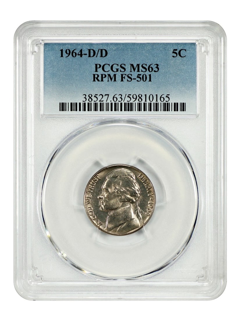 PCGS MS63 1964-D Jefferson Nickel RPM FS-501 (1 of 4)