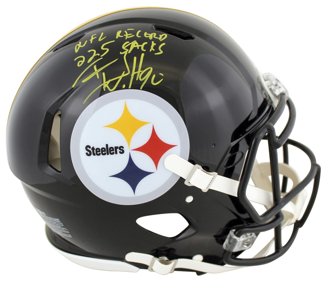 T.J. Watt Signed Full Size Speed Proline Helmet NFL Record 22.5 Sacks BAS Authenticated (1 of 3)