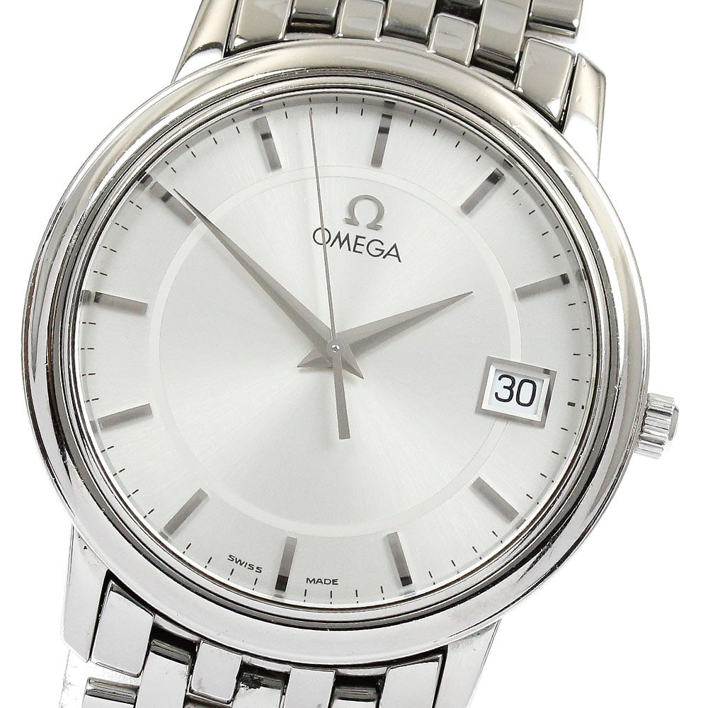 Omega De Ville Prestige Quartz Date Stainless Steel Watch 4510.31: Omega De Ville Prestige Quartz Date Stainless Steel Watch 4510.31 This OMEGA De Ville Prestige Date Quartz men's wristwatch features a stainless steel case and bracelet with a silver dial. The watch i