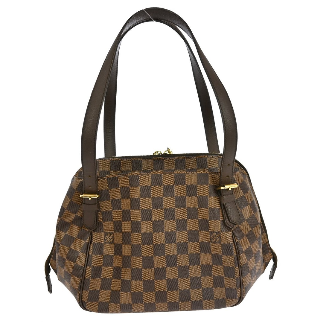Louis Vuitton Belem MM Damier Canvas Medium Handbag N51174: Louis Vuitton Belem MM Damier Canvas Medium Handbag N51174 This Louis Vuitton Belem MM handbag features the iconic Damier Ebene canvas leather exterior and is designed in a medium size with double han