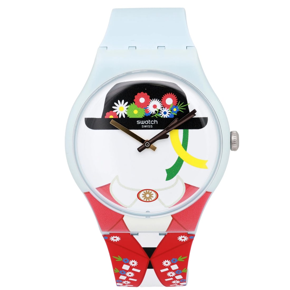 Swatch Yodle 41MM Unisex Quartz Watch with Silicone Band SUOL103: Swatch Yodle 41MM Unisex Quartz Watch with Silicone Band SUOL103 Discover the Swatch Yodle 41MM Silicone Band Unisex Quartz Watch SUOL103, a stylish and casual wristwatch perfect for everyday wear. Th