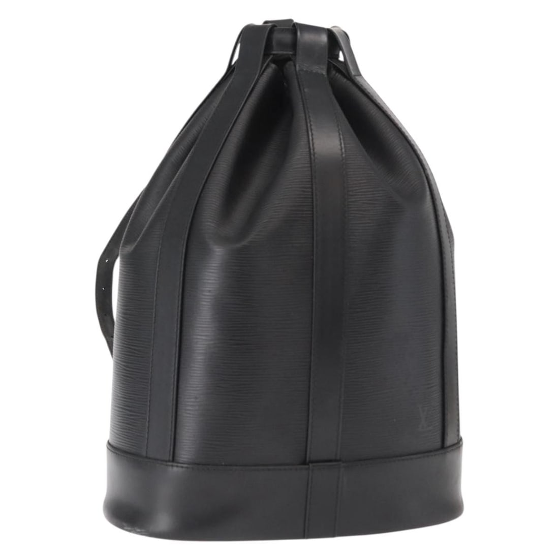 Black Epi Leather Randonnee Backpack from Louis Vuitton France: Black Epi Leather Randonnee Backpack from Louis Vuitton France This Louis Vuitton Randonnee Backpack is crafted from black Epi leather and designed for unisex use. The bag features a spacious interior