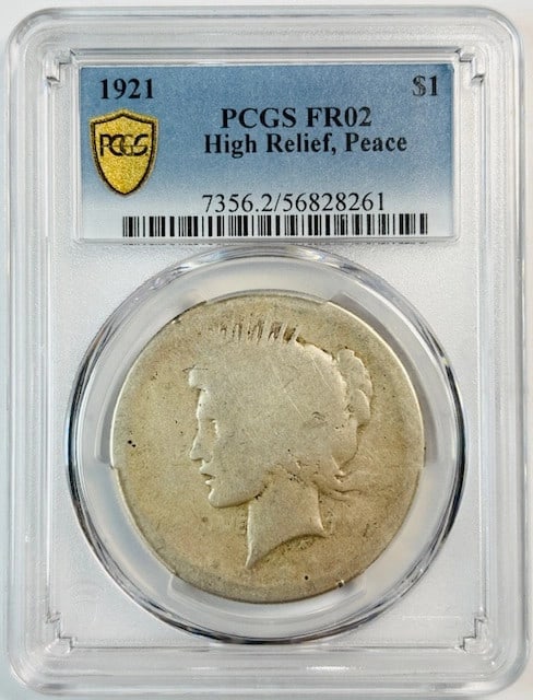 PCGS Graded 1921 Silver Peace Dollar FR 2 Philadelphia Mint (1 of 3)