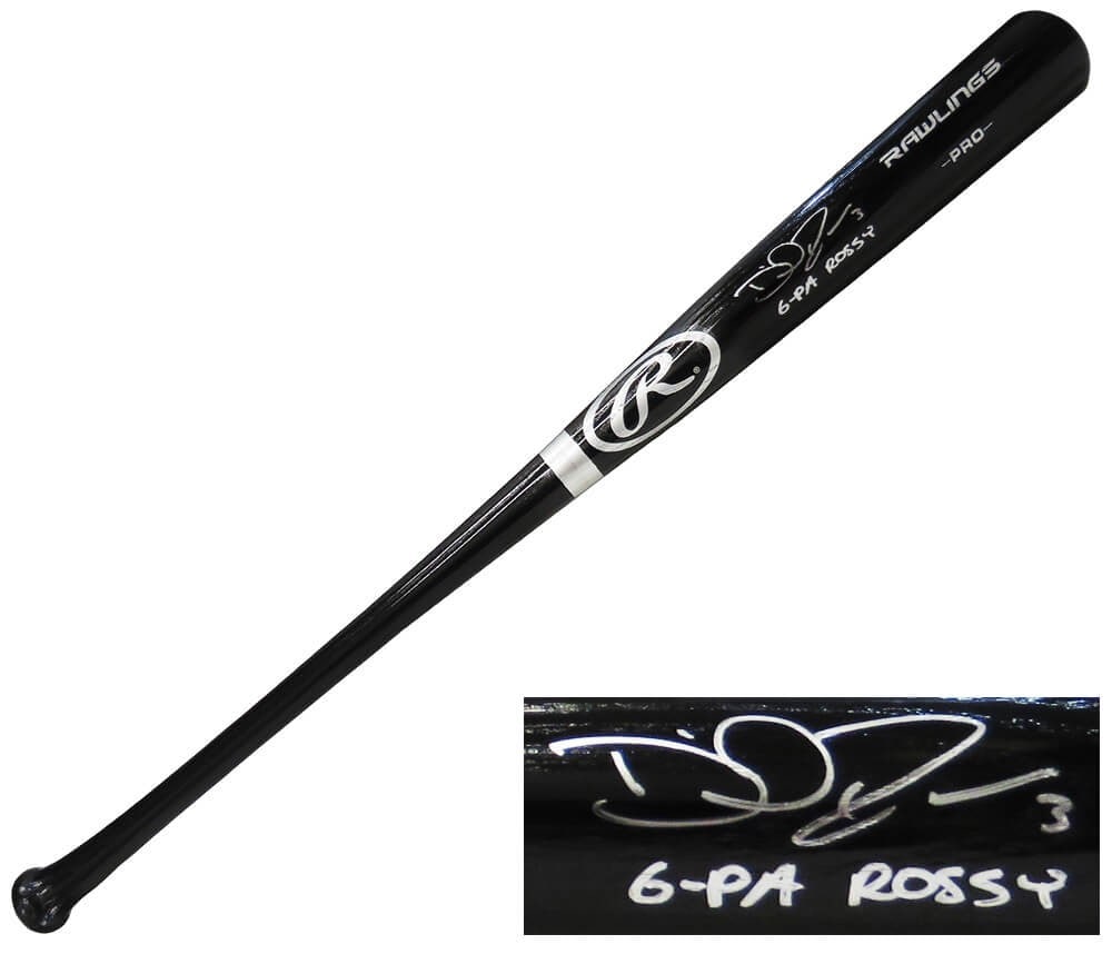 David Ross Signed Rawlings Pro Black Bat with G-Pa Rossy Inscription - COA (1 of 1)