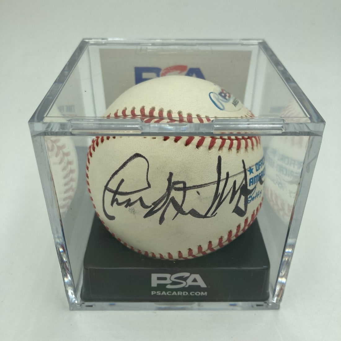 Charlton Heston Signed Official AL Baseball with PSA DNA COA: Charlton Heston Signed Official AL Baseball with PSA DNA COA This is an original Official American League baseball signed by the iconic actor Charlton Heston. The autograph has been authenticated by P