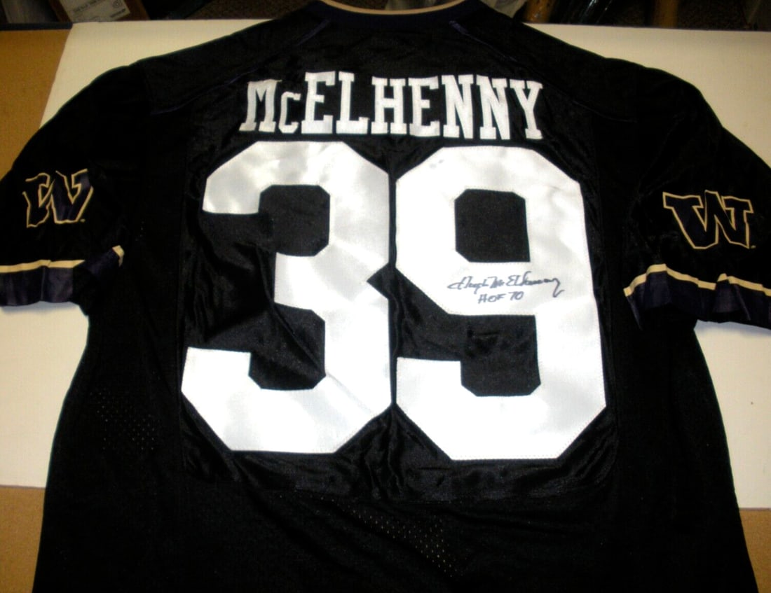 Nike Washington Huskies Jersey Signed by Hugh McElhenny with COA (1 of 2)