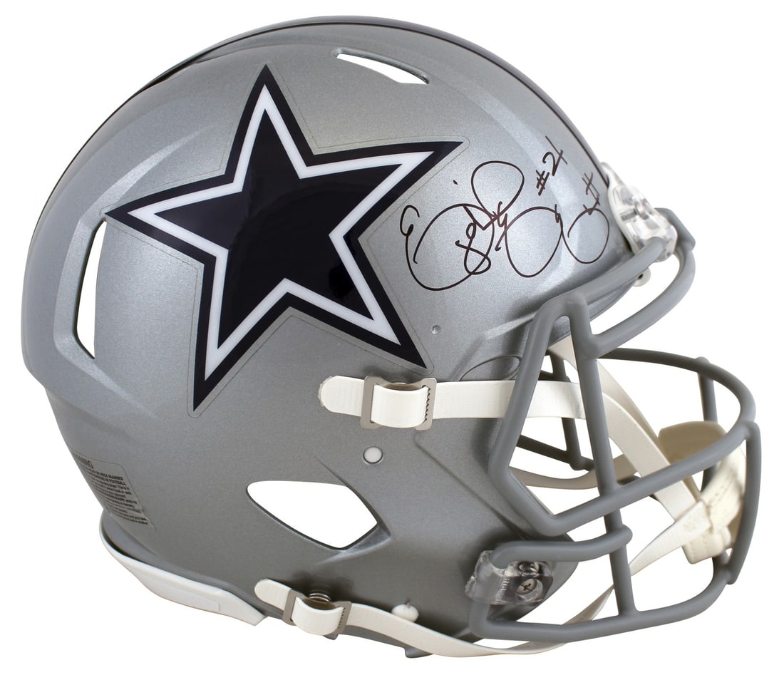 Ezekiel Elliott Signed Dallas Cowboys Full Size Helmet Beckett COA (1 of 3)