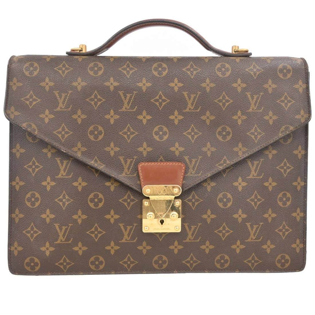 Louis Vuitton Porte-Documents Bandouliiere Monogram Canvas Medium Handbag: Louis Vuitton Porte-Documents Bandouliiere Monogram Canvas Medium Handbag The Louis Vuitton Monogram Porte-Documents Bandouliere is a vintage medium-sized handbag crafted from monogram canvas with lea