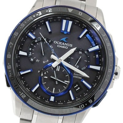 Casio Oceanus OCW-G1200-1AJF Titanium Solar Radio Watch: Casio Oceanus OCW-G1200-1AJF Titanium Solar Radio Watch This Casio Oceanus OCW-G1200-1AJF men's watch features a titanium and ceramic case paired with a titanium bracelet. The black dial is complement