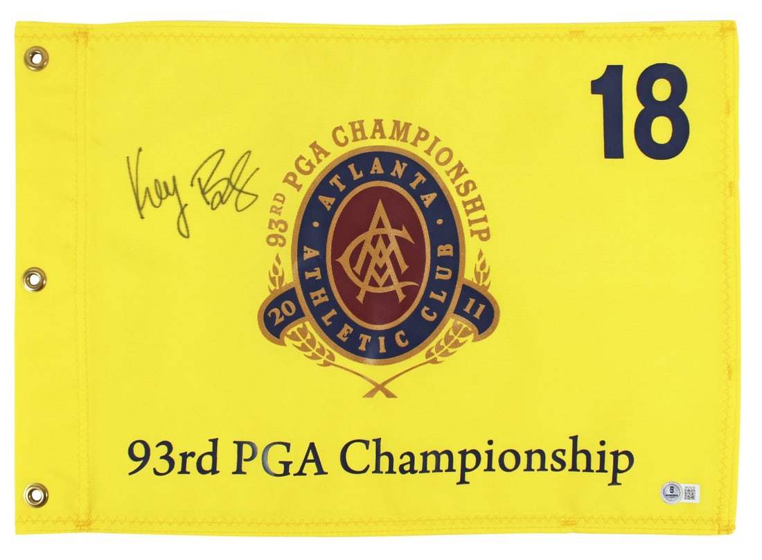 Keegan Bradley Signed 2011 PGA Championship Flag Beckett Authenticated (1 of 3)