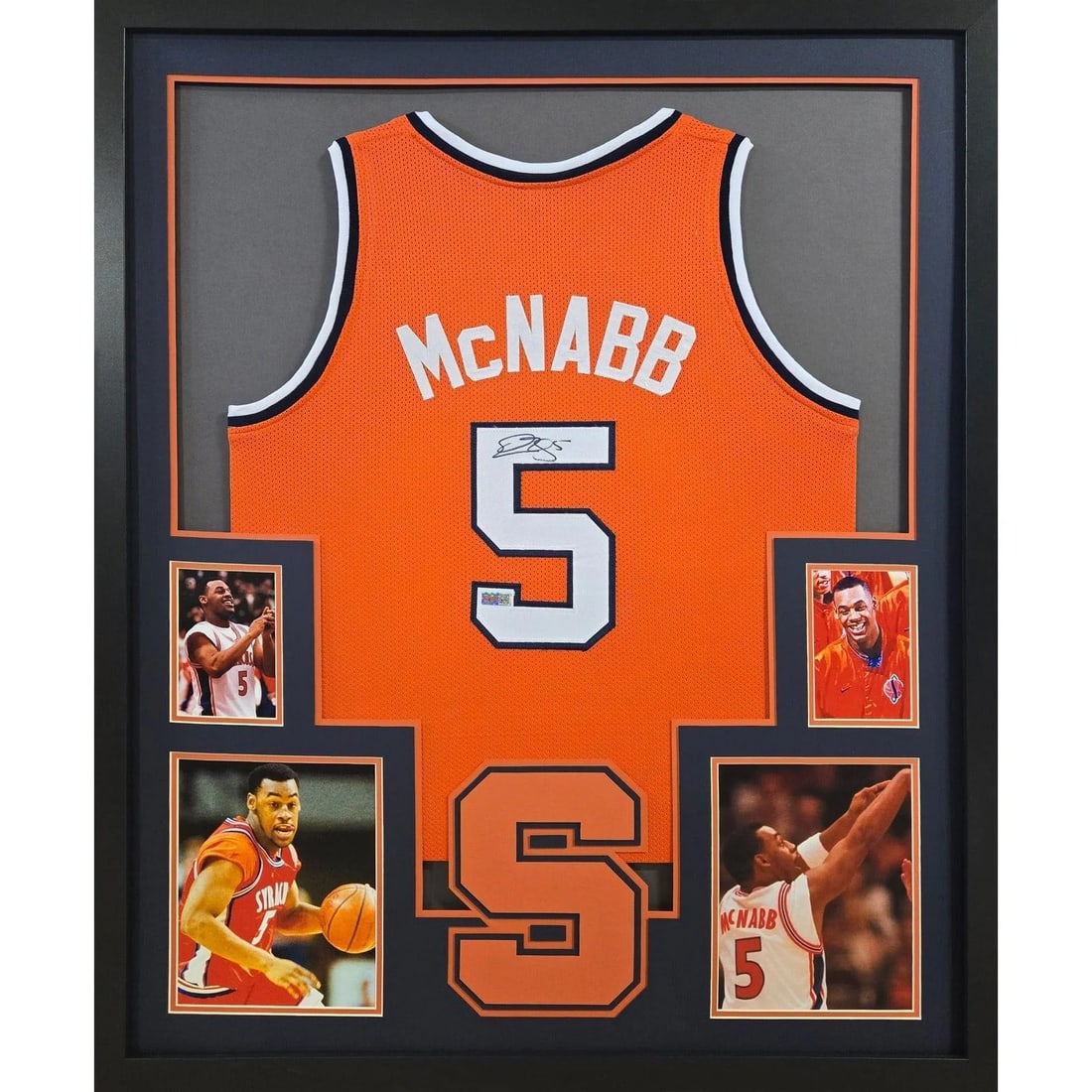 Donovan McNabb Autographed Framed Jersey PIA Certified Syracuse Eagles: Donovan McNabb Autographed Framed Jersey PIA Certified Syracuse Eagles This autographed Donovan McNabb framed jersey is a remarkable piece of memorabilia for any sports fan. Authenticated by PIA, a le