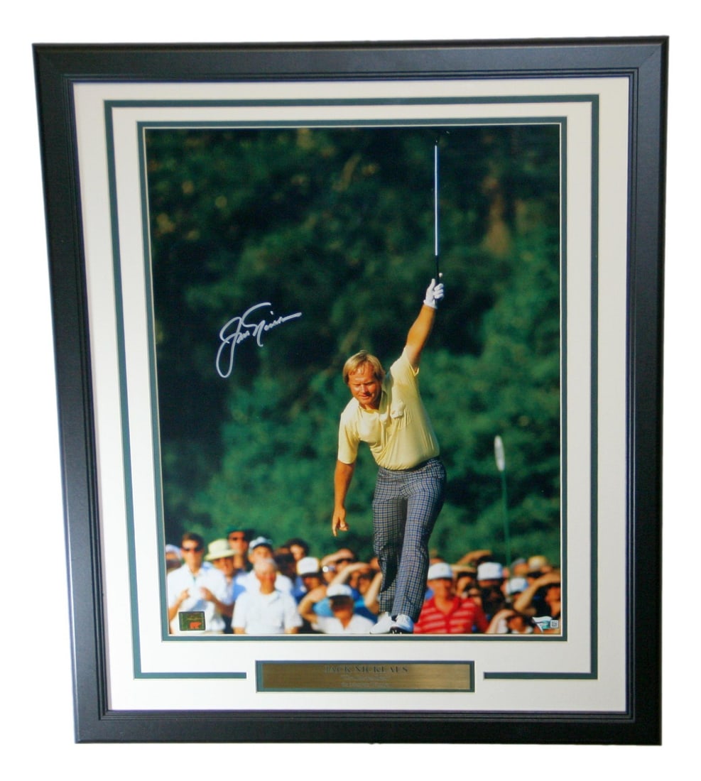 Framed 16x20 Masters Photograph Signed by Jack Nicklaus with Fanatics Authentication (1 of 4)
