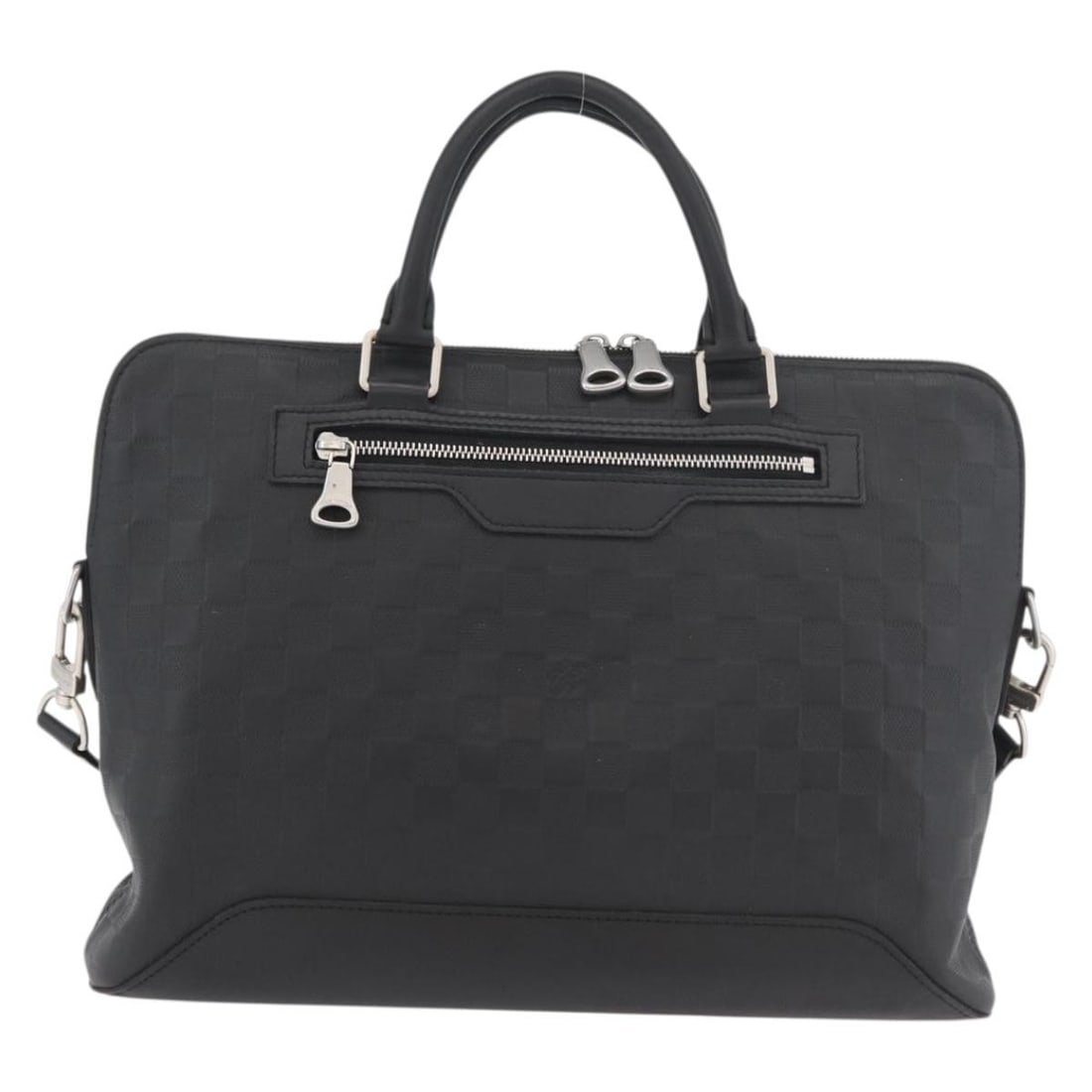 Avenue Soft Briefcase Black Leather by Louis Vuitton France: Avenue Soft Briefcase Black Leather by Louis Vuitton France The Louis Vuitton Avenue Soft Briefcase is crafted from black Damier Infini leather and designed for unisex use. This briefcase features a s