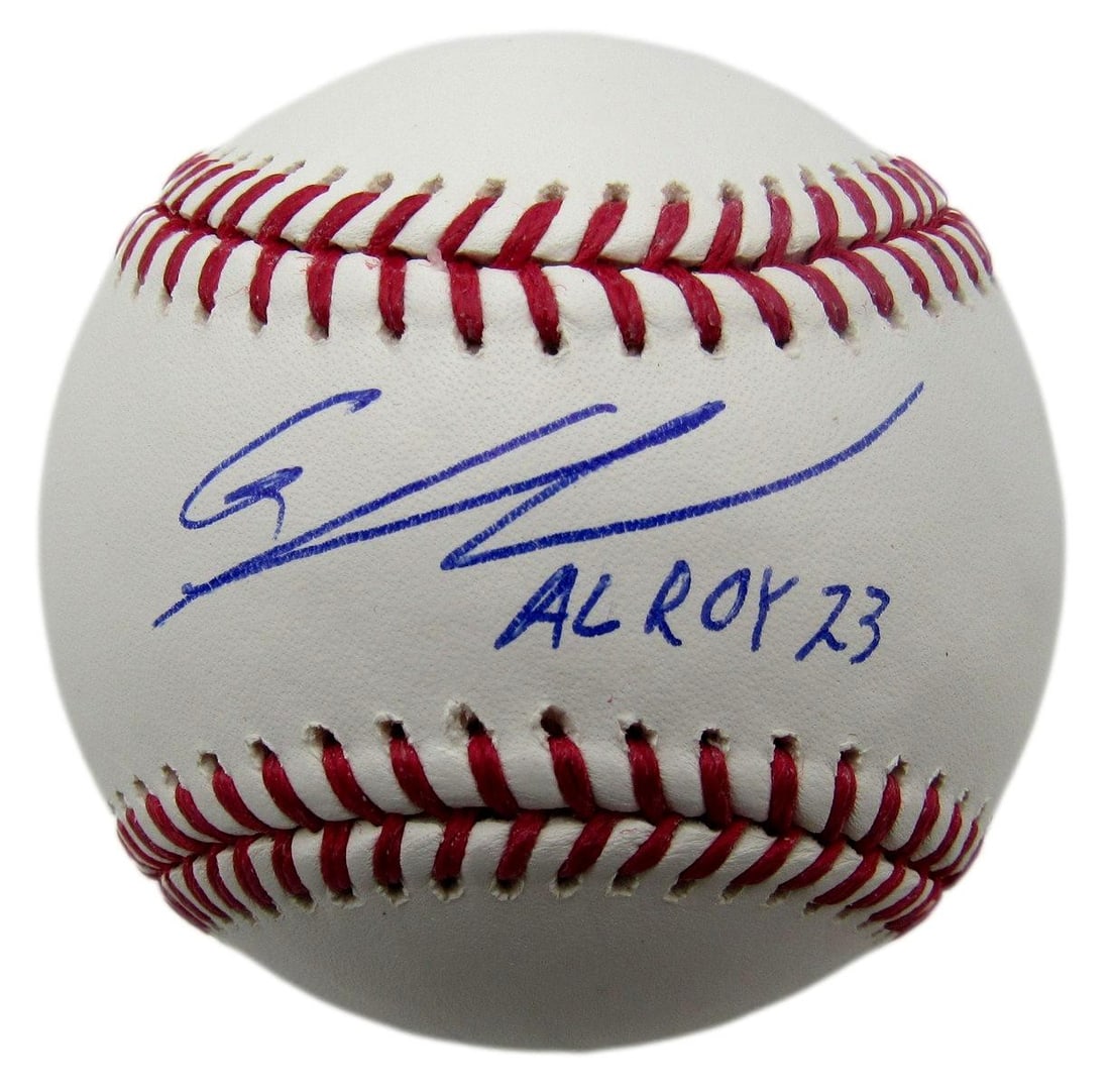 Gunnar Henderson Signed OML Baseball AL ROY 23 Orioles BAS Authenticated: Gunnar Henderson Signed OML Baseball AL ROY 23 Orioles BAS Authenticated This is an original signed Gunnar Henderson Rawlings OML baseball, featuring the inscription "AL ROY 23". The baseball is from 