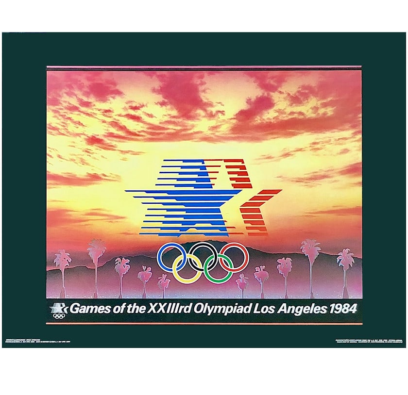Star in Motion 1984 LA Olympics Poster 22x28 Vintage Los Angeles Sunset Art (1 of 4)