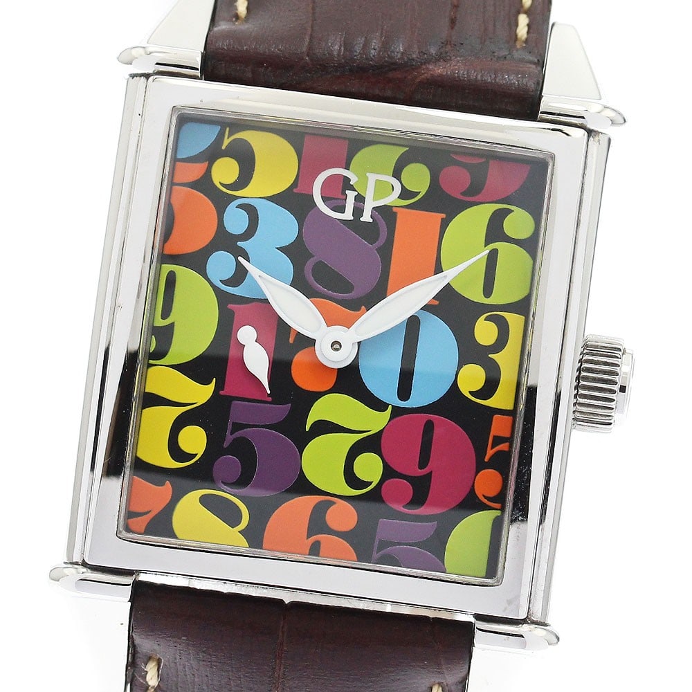 Girard Perregaux Vintage 1945 Limited Edition Automatic Men's Watch: Girard Perregaux Vintage 1945 Limited Edition Automatic Men's Watch This Girard Perregaux Vintage 1945 men's wristwatch features a stainless steel case and an aftermarket leather strap. The watch is p