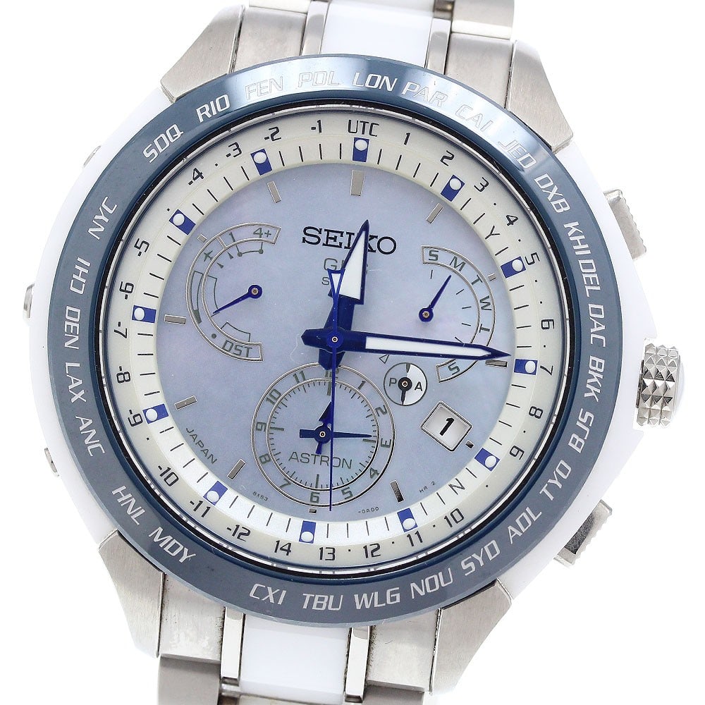 SEIKO Astron 2015 Limited Edition Solar Radio Controlled Men's Watch: SEIKO Astron 2015 Limited Edition Solar Radio Controlled Men's Watch This is a Seiko Astron 2015 Limited Edition men's wristwatch, model SBXB039/8X53-0AA0-2. Limited to 3,000 pieces, this timepiece fe
