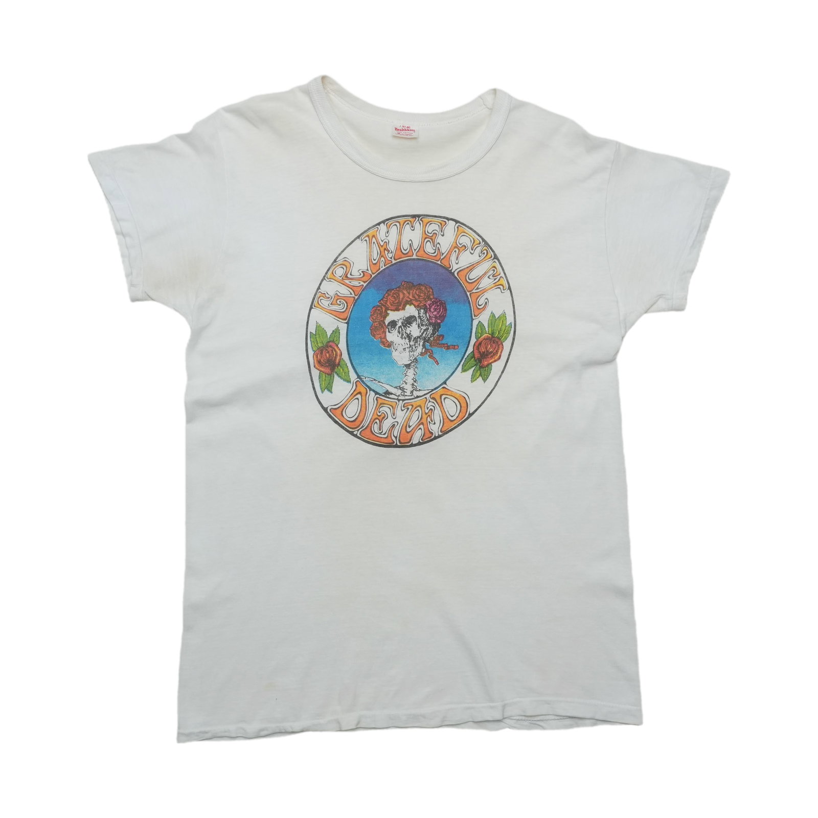 Vintage Grateful Dead Bertha Skull Roses White Cotton Shirt Large (1 of 7)